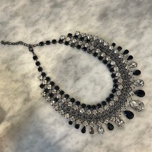 Black and Crystal Necklace